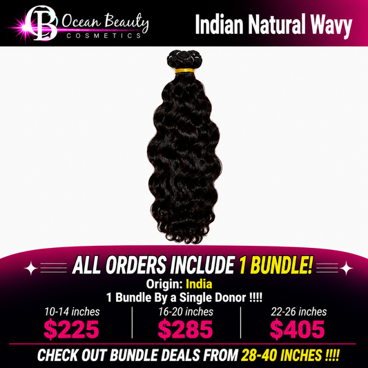 Ocean Beauty Luxury Hair Bundles-Indian Natural Wavy