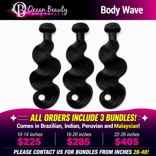 Ocean Beauty Body Wave three-bundle virgin human hair deal