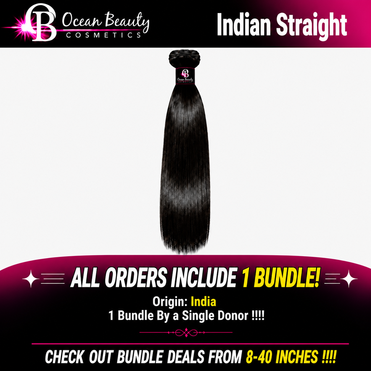 Straight Virgin Human Hair Bundle | Individual Bundle