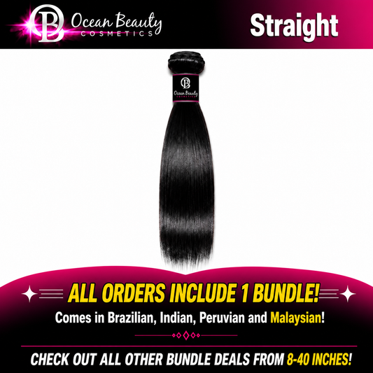 Straight Virgin Human Hair Bundle by Ocean Beauty Cosmetics