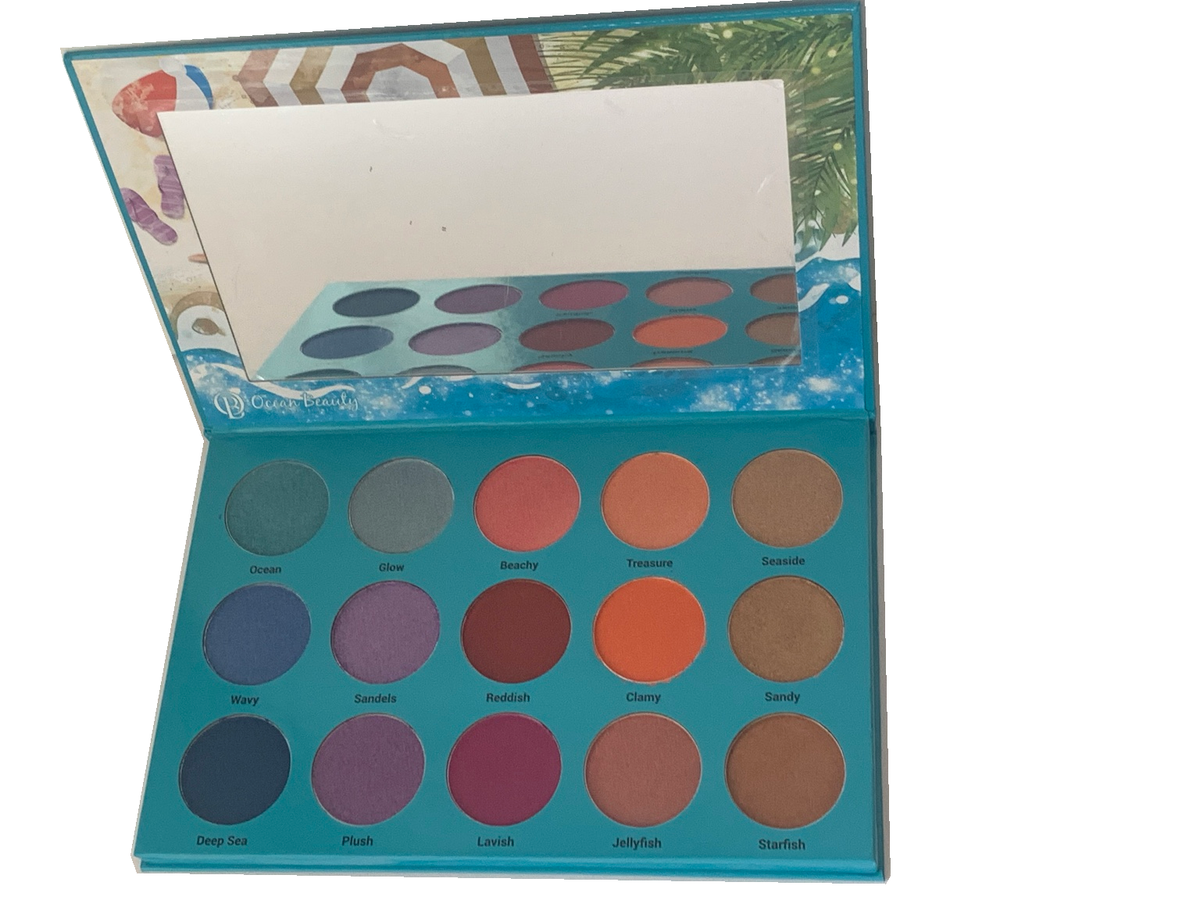 Ocean Beauty Cosmetics Beachy original product photo on white background, open palette