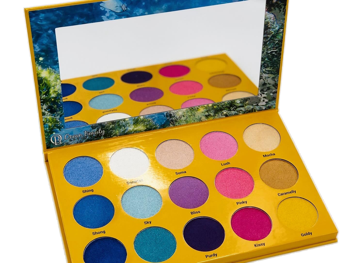 Ocean Beauty Cosmetics Goldfishy original product photo on white background, open palette