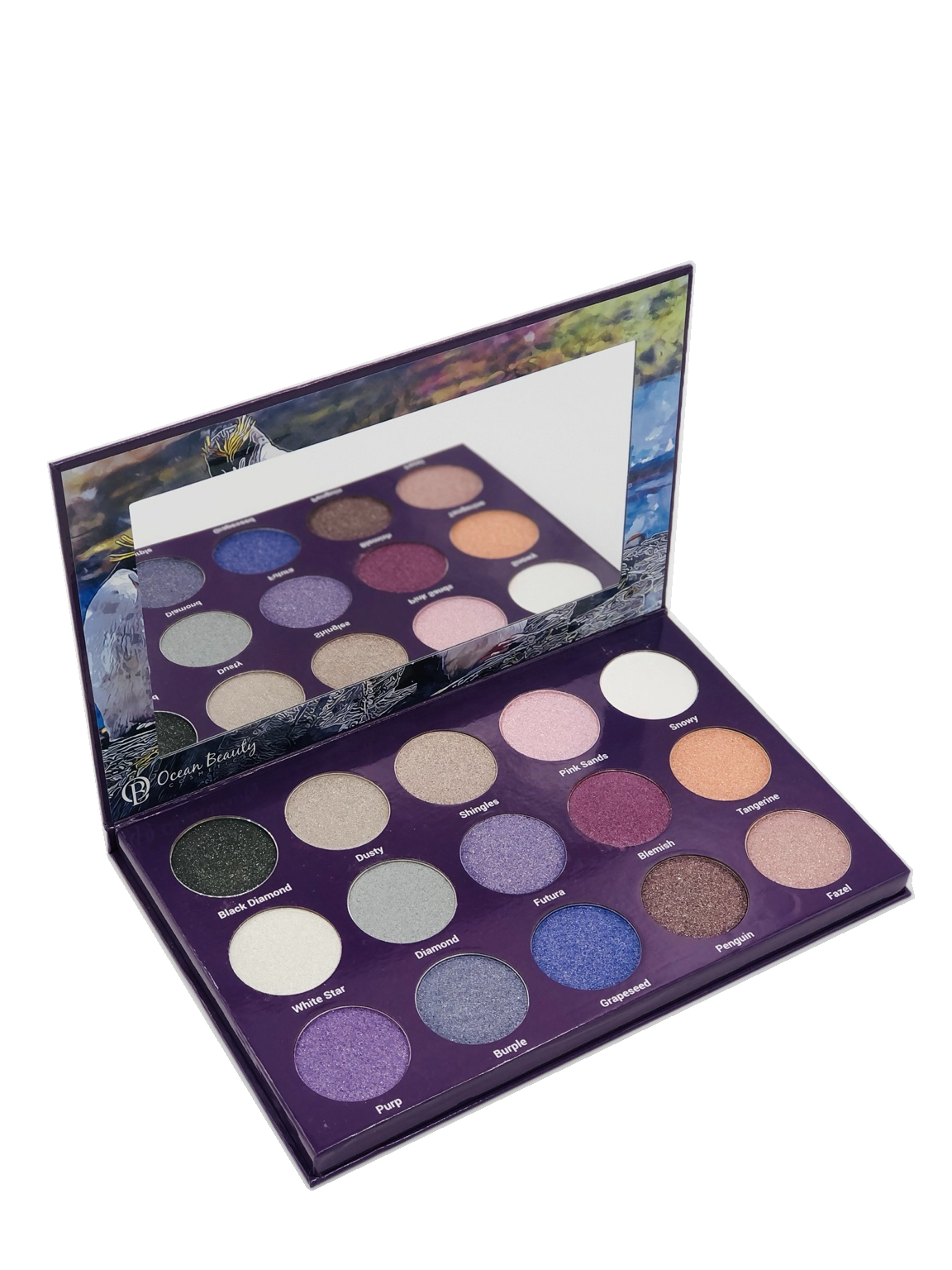 Ocean Beauty Cosmetics Pengy original product photo on white background, open palette
