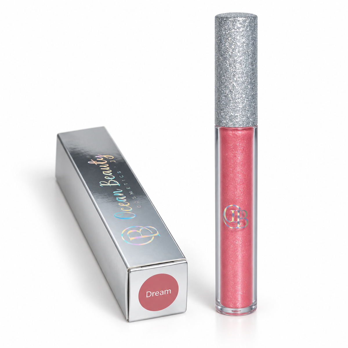 Ocean Beauty Strobe Lip Gloss in Dream, angled box view