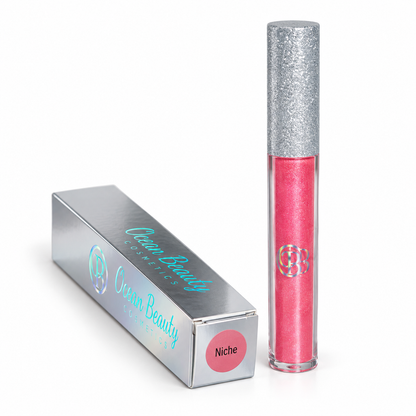 Ocean Beauty Strobe Lip Gloss in Niche, angled box view