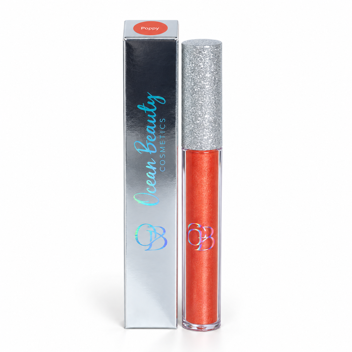 Ocean Beauty Strobe Lip Gloss in Poppy, front view